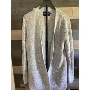 Calvin Klein Gray Marled Cardigan Sweater sz Medium with pockets